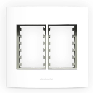 PLACA 4X4 PARA 6 POSTOS COM SUPORTE BRANCO INOVA PRO - ALUMBRA