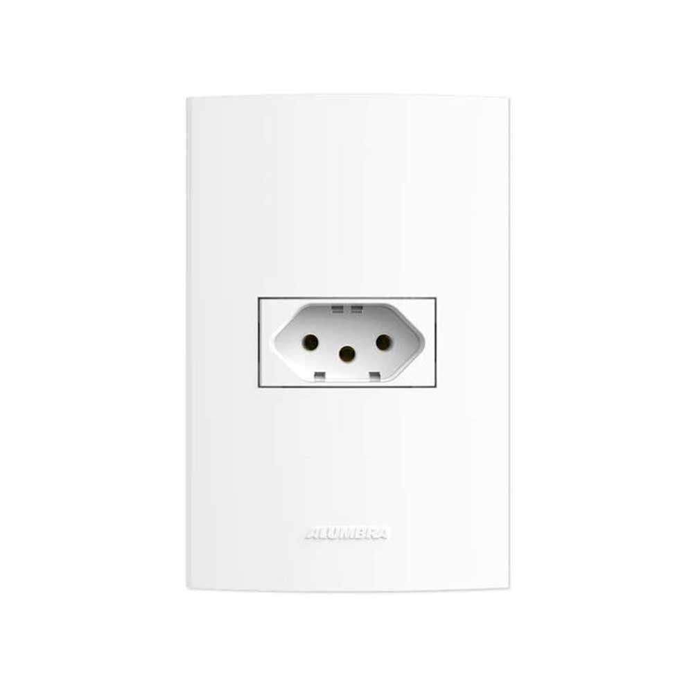 CONJUNTO TOMADA 2 POLOS + TERRA 10A 250V BRANCO INOVA PRO - ALUMBRA