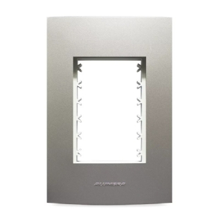 PLACA 4X2 PARA 3 POSTOS JUNTOS COM SUPORTE CLASS TITANIUM INOVA PRO - ALUMBRA