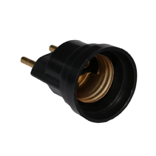 SOQUETE PINO MACHO E27 PRETO PLASTICO - CERGE