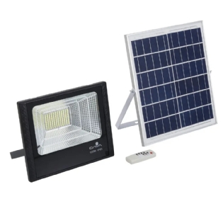 PROJETOR SOLAR LED 100W LUZ BRANCA 6500K 7000LM COM CONTROLE - GAYA