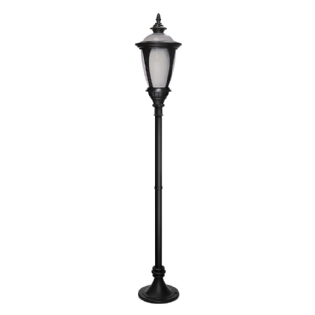 POSTE TUBO PARA 1 LAMPADA E27/A60 PRETO ALUMINIO CAPRI - IDEAL LUSTRES