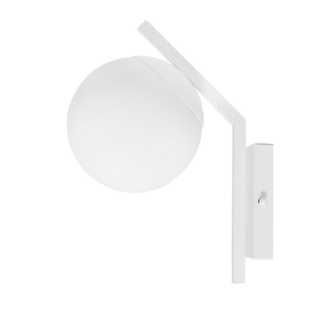 ARANDELA HANOVER PARA 1 LAMPADA E27 QUADRADA BRANCO GLOBO 15CM - KIN LIGHT