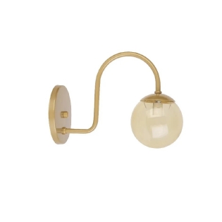 ARANDELA GLOBO PARA 1 LAMPADA G9 VIDRO AMBAR DR - KIN LIGHT