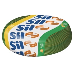 Cabo Flexivel 4mm Verde e Amarelo 750v Rolo 100 Metros - Sil