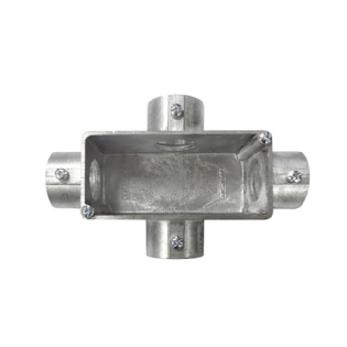 CONDULETE X ALUMINIO 1.1/4 POLEGADA SEM ROSCA E TAMPA - DAISA