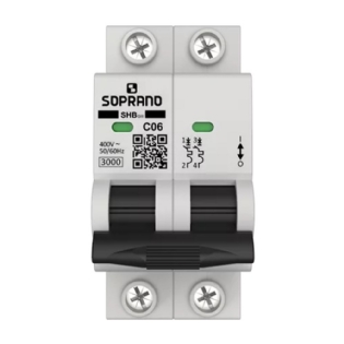 DISJUNTOR DIN BIPOLAR 6A 3KA CURVA C - SOPRANO