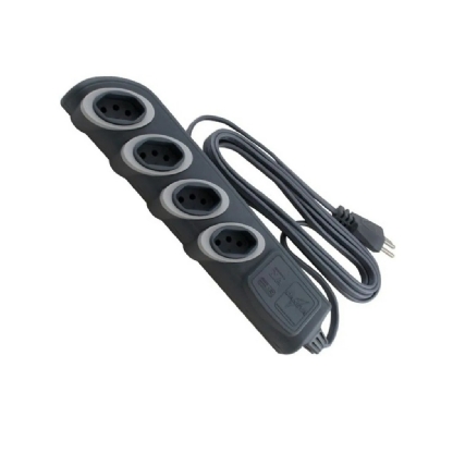 EXTENSAO 4 TOMADAS 2 POLOS + TERRA 10A CABO PP 5 METROS RULER - DANEVA
