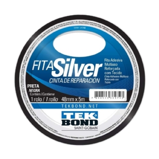 FITA SILVER TAPE PRETA 48MM 5 METROS - TEKBOND