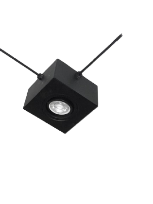 SPOT SOB FIACAO APARENTE 2E L PARA 1 LAMPADA PAR20 PRETO - GOLIGHT