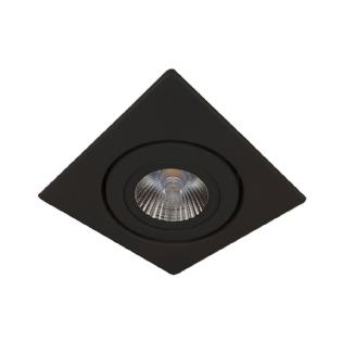 SPOT EMBUTIR QUADRADO PARA 1 LAMPADA PAR20 PRETO - GOLIGHT