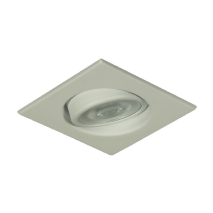 SPOT EMBUTIR QUADRADO PARA 1 LAMPADA DICROICA GZ10 BRANCO - GOLIGHT