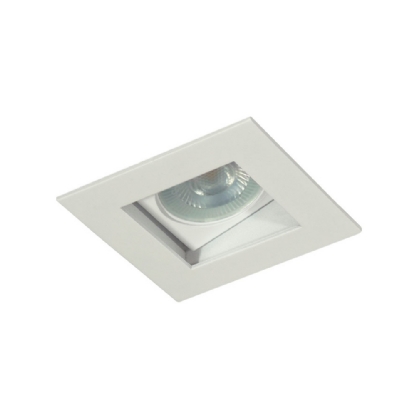 SPOT EMBUTIR QUADRADO RECUADO PARA 1 LAMPADA MINI DICR GZ10 BRANCO - GOLIGHT