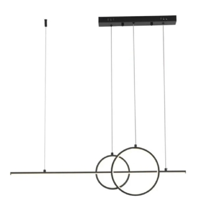 PENDENTE LED ANIMA 32W LUZ AMARELA 3000K BIVOLT 1600LM PRETO - BELLA