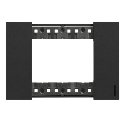 PLACA 4X2 PARA 3 POSTOS PRETO LIVING NOW - BTicino Legrand