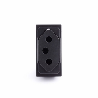 MODULO TOMADA 2 POLOS + TERRA 20A PRETO LIVING NOW - BTicino Legrand