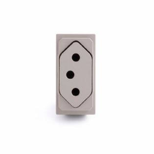 MODULO TOMADA 2 POLOS + TERRA 10A SAND LIVING NOW - BTicino Legrand
