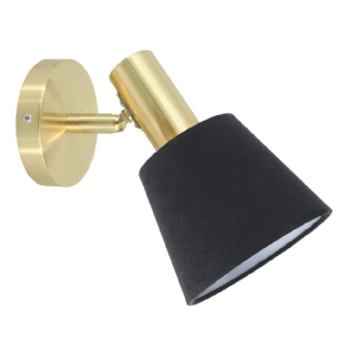 ARANDELA PIPE MET/TEC BIVOLT PARA 1 LAMPADA E14 12X21 DOURADO E PRETO - BELLA