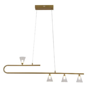 PENDENTE LED CALIX 3W LUZ AMARELA 2700K BIVOLT 900LM DOURADO - BELLA