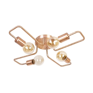 PLAFON TANGER PARA 4 LAMPADAS E27 COBRE - KIN LIGHT
