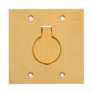 PLACA 4X4 PARA PISO UNHA 1 POSTO TOMADA UNIVERSAL LATAO - OLIVO