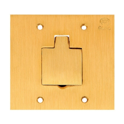 PLACA 4X4 PARA PISO UNHA 1 POSTO TOMADA QUADRADA LATAO - OLIVO