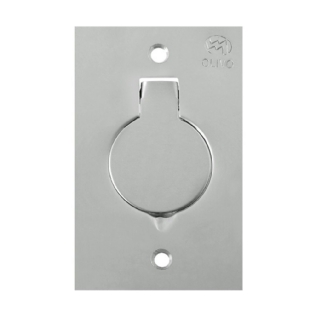 PLACA 4X2 PARA PISO 1 POSTO TOMADA UNIVERSAL INOX - OLIVO