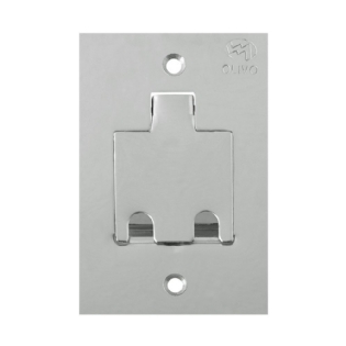 PLACA 4X2 PARA PISO 2 POSTOS RJ INOX - OLIVO