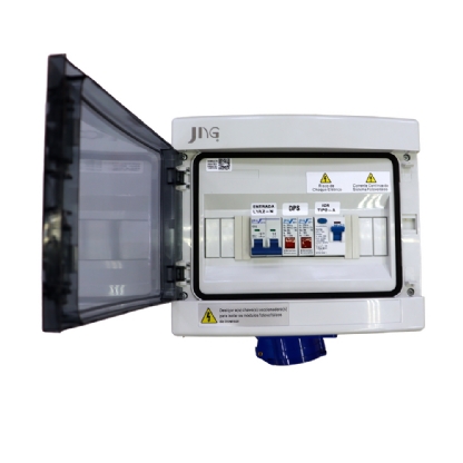 QUADRO PROTETOR CARREGADOR VEICULAR IP65 220V 32A COM TOMADA - JNG