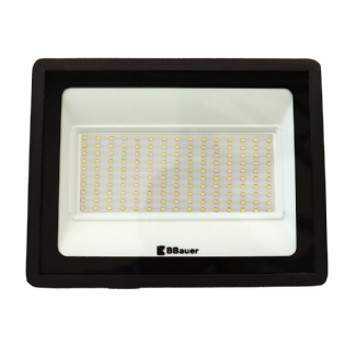 PROJETOR LED SLIM 100W BIVOLT LUZ BRANCA 6500K 9000LM IP66 - BBAUER