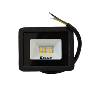 PROJETOR LED SLIM 10W BIVOLT LUZ AMARELA 3000K 700LM IP66 - BBAUER