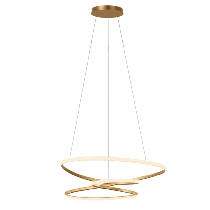 PENDENTE LED HORIZON OSAKA 60W LUZ AMARELA 3000K 4800LM DOURADO - HEVVY