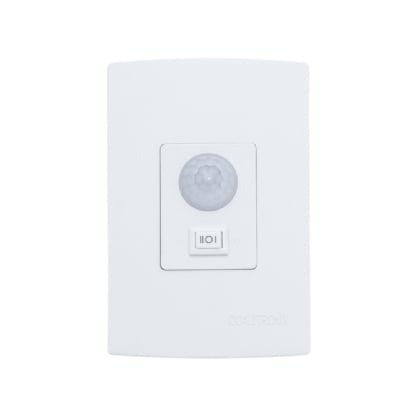 SENSOR PRESENCA EMBUTIR 4X2 COM CHAVE 180 GRAUS COM FOTOCELULA MICROCONTROLADOR 6 FUNCOES - QUALITRONIX