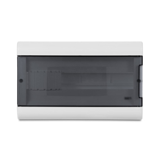 QUADRO EMBUTIR PARA 16 DISJUNTORES DIN BRANCO PORTA TRANSPARENTE FUME - STECK