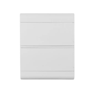 QUADRO DE DISTRIBUICAO SOBREPOR PVC PARA 24 DISJUNTORES DIN BRANCO PORTA OPACA - STECK