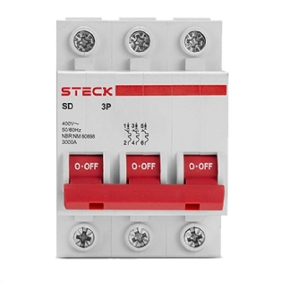 DISJUNTOR DIN TRIPOLAR 6A CURVA C - STECK