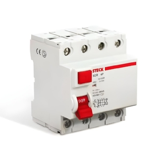 INTERRUPTOR DIFERENCIAL DR TETRAPOLAR 25A 30MA CLASSE AC - STECK