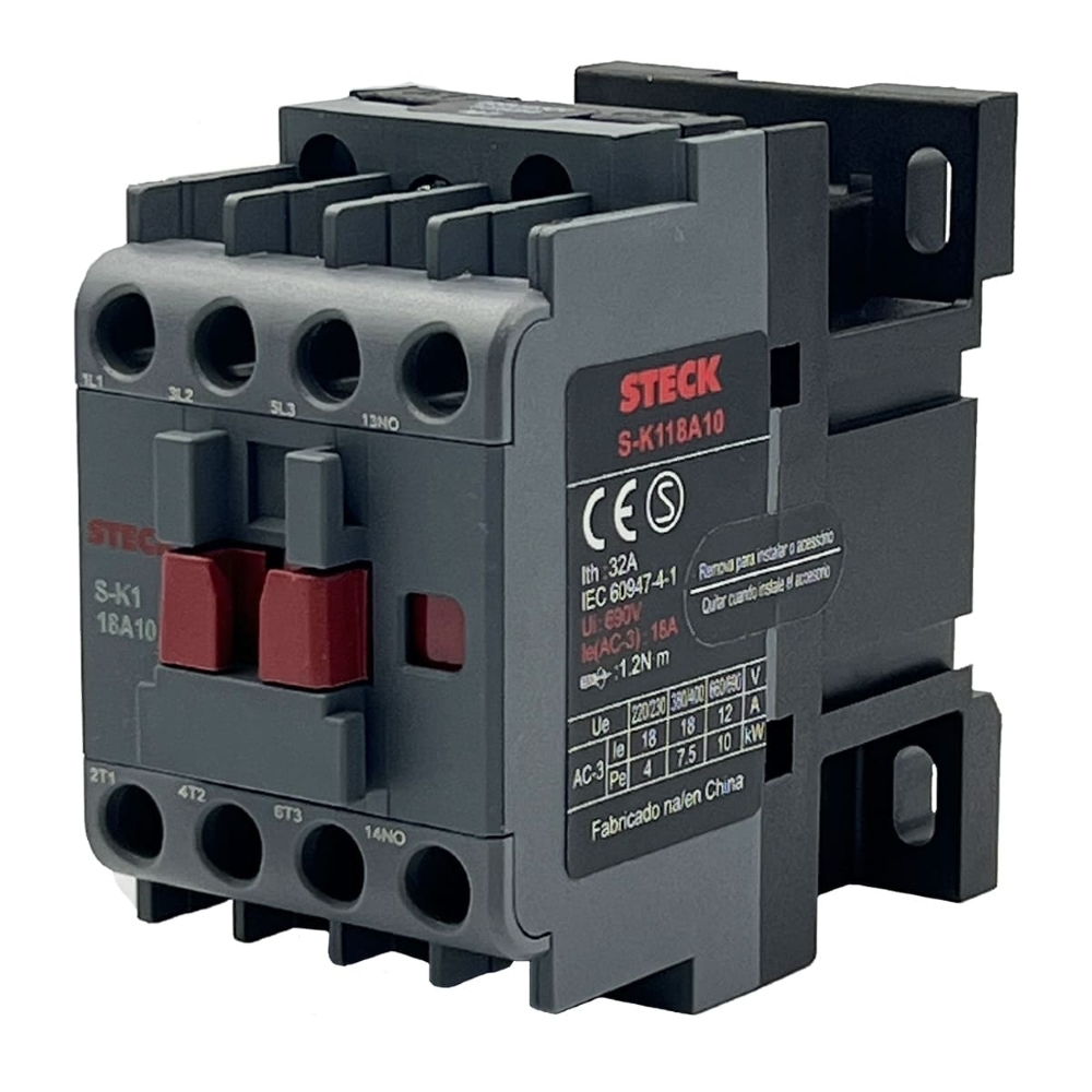 CONTATOR PRINCIPAL TRIPOLAR 18A 1NA 220VCA - STECK