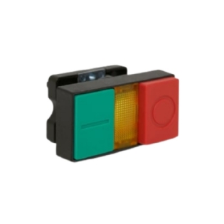 BOTAO PLASTICO DUPLO LUMINOSO 220VAC 22MM VERMELHO/LARANJA/VERDE - STECK