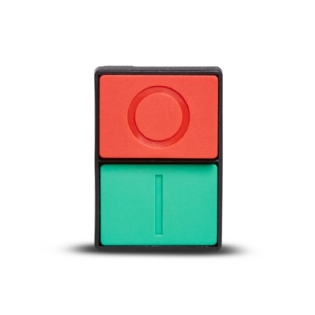 BOTAO PLASTICO DUPLO SALIENTE 1NA+1NF 22MM VERDE/VERMELHO - STECK