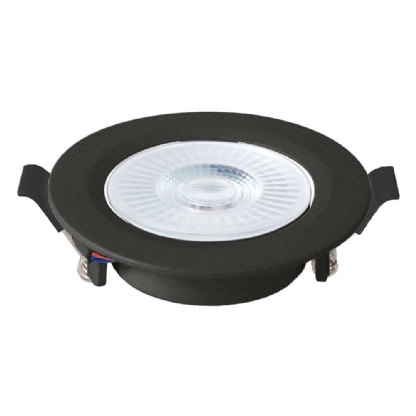SPOT LED EMBUTIR 6W BIVOLT 3000K MR16 410LM PRETO REDONDO - BLUMENAU
