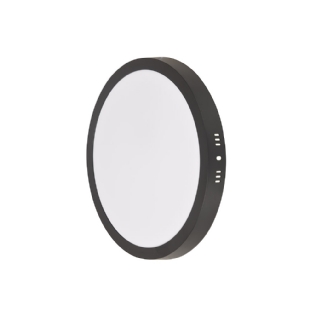 PAINEL LED SOBREPOR 24W BIVOLT 4100K 2160LM REDONDO PRETO 29CM - BLUMENAU