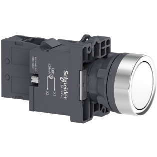 BOTAO PLASTICO FACEADO LUMINOSO 220V 1NA 22MM BRANCO - SCHNEIDER