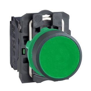 BOTAO PLASTICO 22MM FACEADO/IMPULSO 1NA VERDE - SCHNEIDER