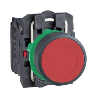 BOTAO PLASTICO FACEADO IMPULSAO 1NA+1NF 22MM VERMELHO - SCHNEIDER