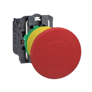 BOTAO PLAST EMERGENCIA EMPURRAR/PUXAR 1NF 40MM VERMELHO - SCHNEIDER