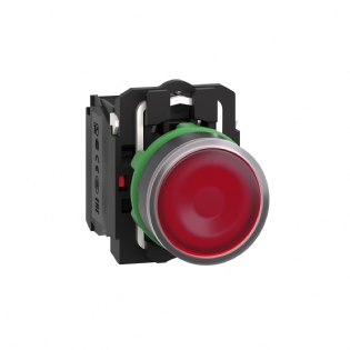 BOTAO PLASTICO LUMINOSO 220V 1NA+1NF 22MM VERMELHO - SCHNEIDER