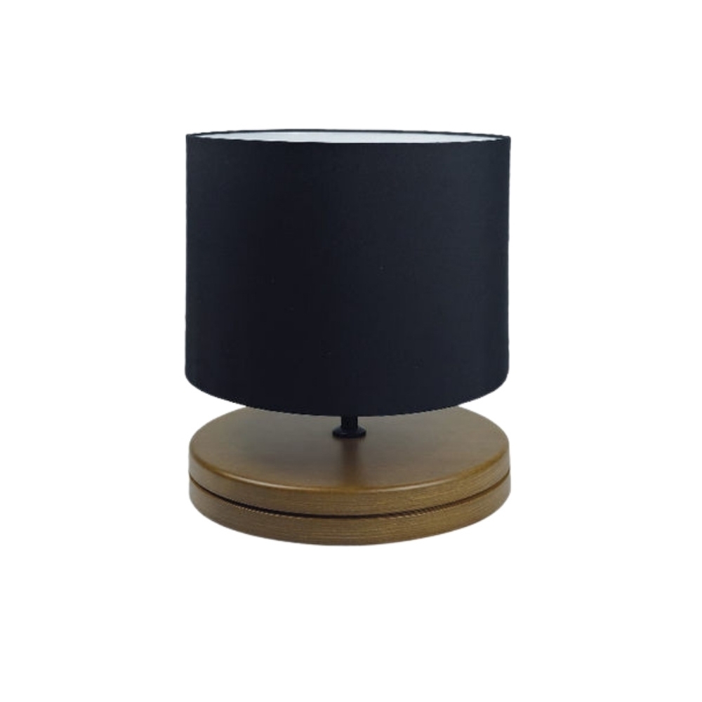 ABAJUR DE MESA IMBUIA MADEIRA 58CM COM CUPULA - TREVISAN