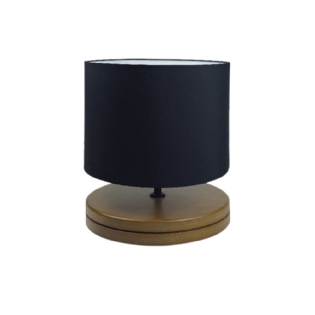 ABAJUR DE MESA IMBUIA MADEIRA 58CM COM CUPULA - TREVISAN