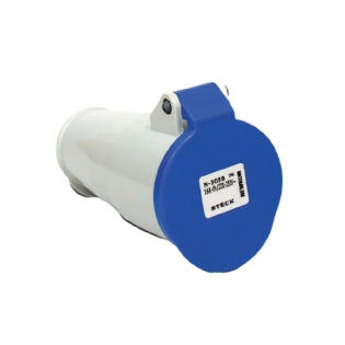 ACOPLAMENTO INDUSTRIAL 2 POLOS + TERRA 16A 200/250V AZUL IP44 - STECK
